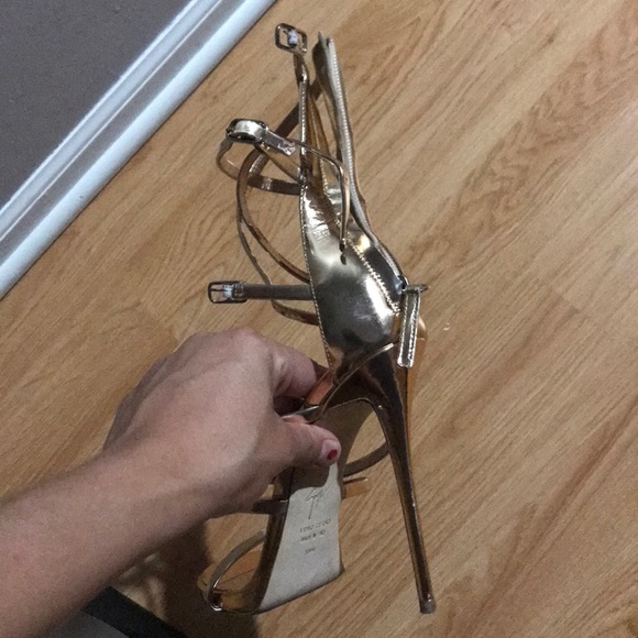 Giuseppe zanotti shooting Ramino sandals gold - Picture 7 of 8